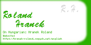 roland hranek business card